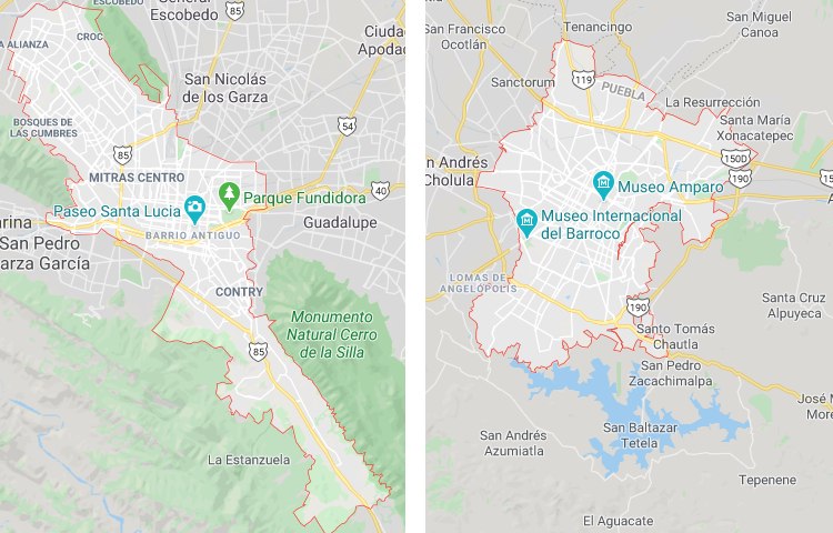 Qué es más grande Monterrey o Puebla