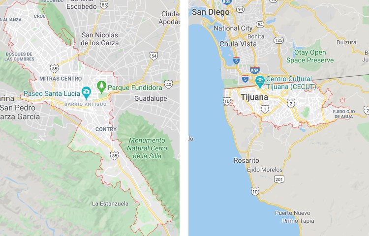 Qué es más grande Monterrey o Tijuana