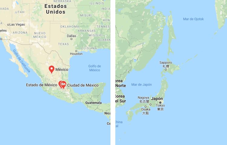 Qué es más grande México o Japón