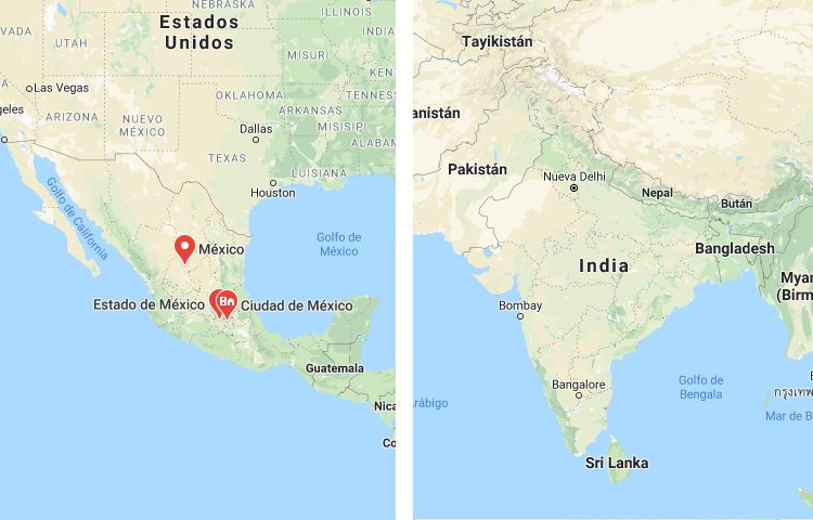 Qué es más grande México o la India