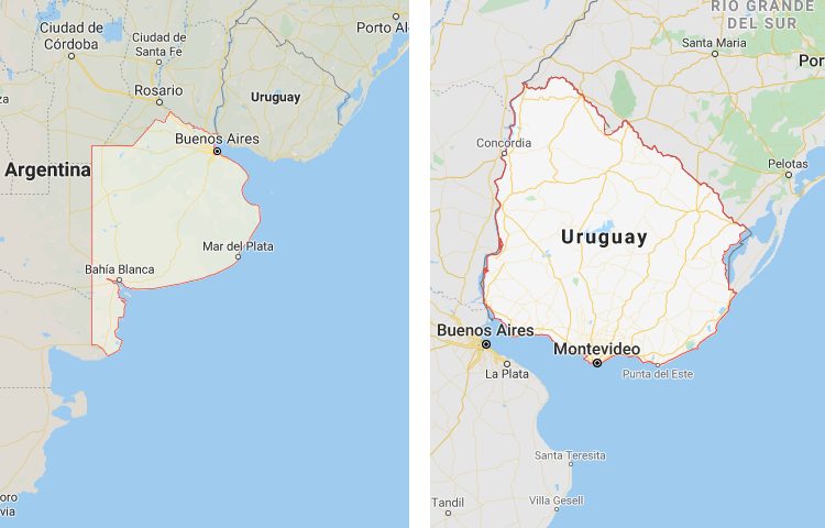 Qué es más grande la Provincia de Buenos Aires o Uruguay