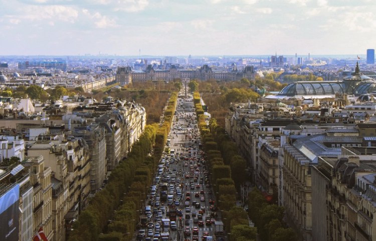 fotografia aerea de paris