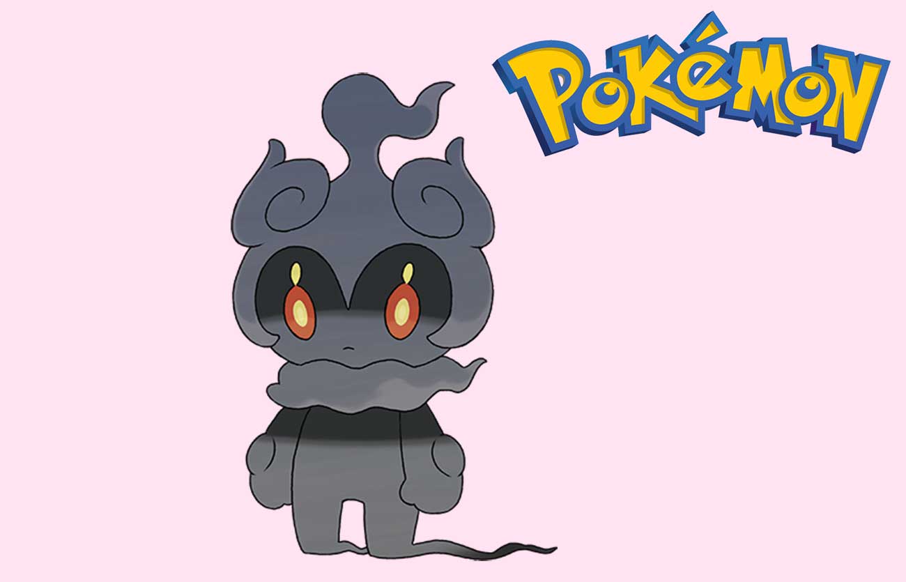 Mundo Pokémon - 802- Marshadow (Forma Espírito de Luta Ardente). Tipo:  lutador/fantasma. Evolução: Não Evolui. Histórico: Quando seu espírito de  luta começa a arder, Marshadow assume essa forma. Quando vai disparar um