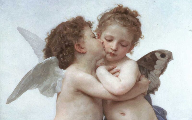 Quién fue el pintor de Cupido y psique como niños, el primer beso