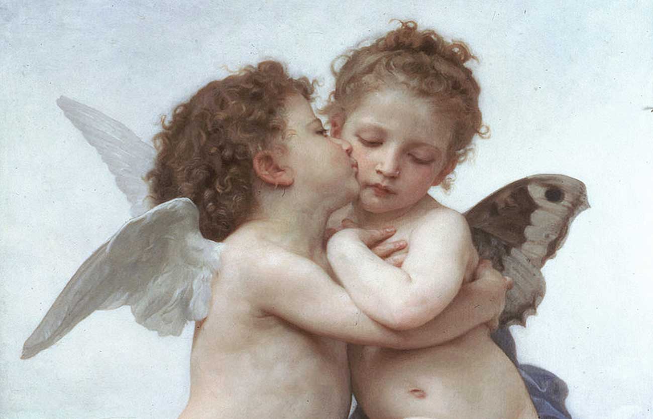 Quién fue el pintor de Cupido y psique como niños, el primer beso