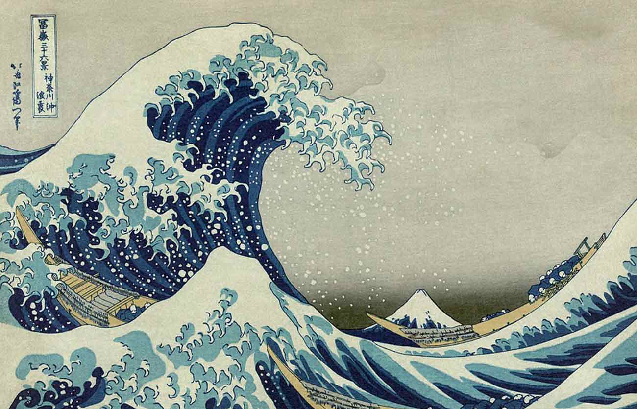 Quién fue el pintor de La gran ola de Kanagawa