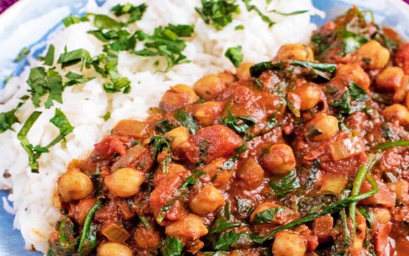 Receta: Curry de espinacas y garbanzos