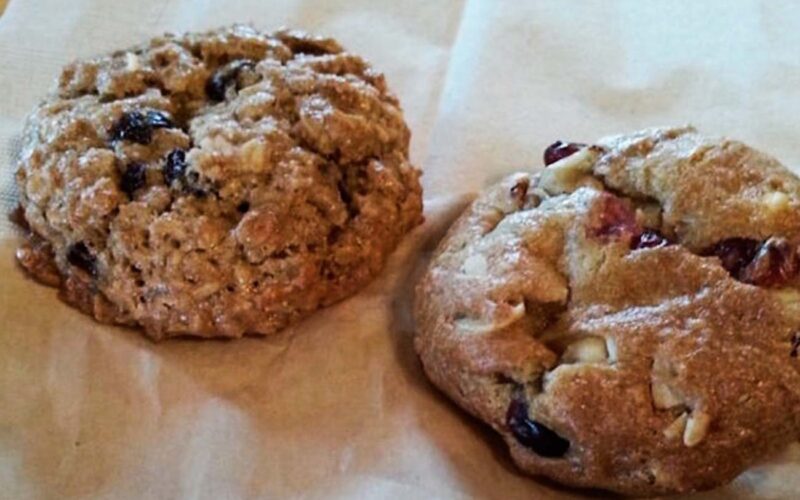 Receta Galletas con trozos de chocolate, arándanos y anacardos