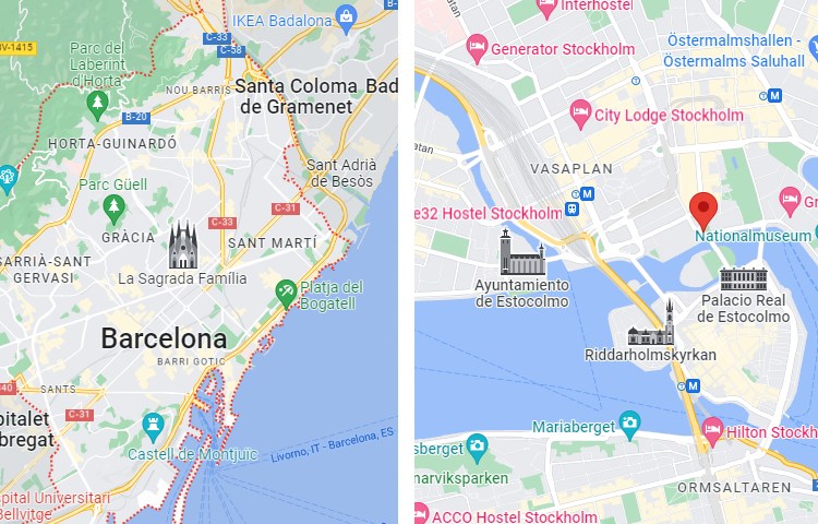 Qué es más grande Barcelona o Estocolmo