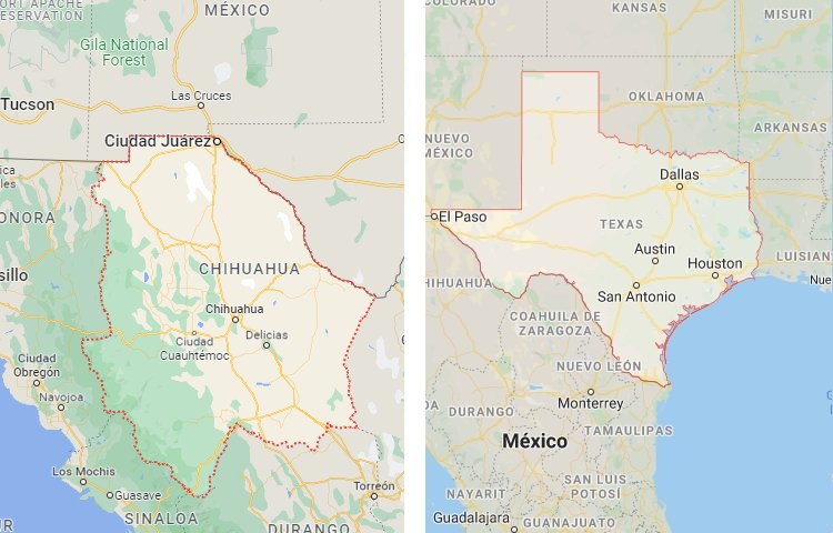 Qué es más grande Texas o Chihuahua