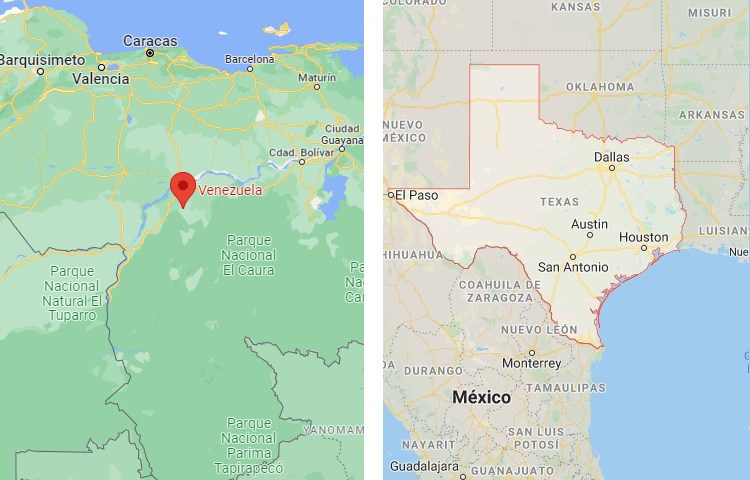 Qué es más grande Texas o Venezuela